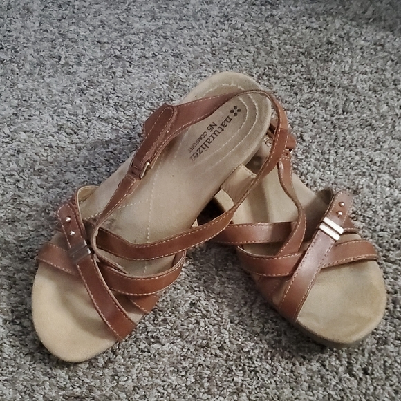 Naturalizer Brown Leather‎ Strappy Sandals – Size 7.5 - Picture 1 of 7
